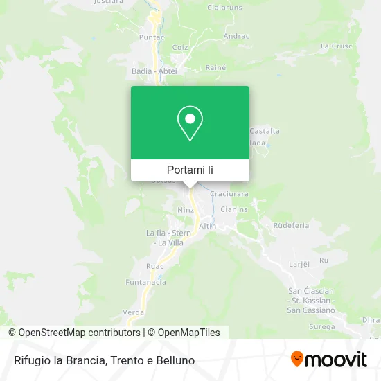 Mappa Rifugio la Brancia