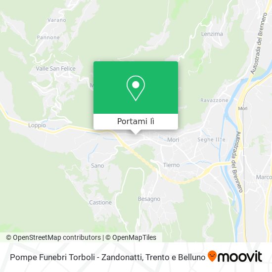 Mappa Pompe Funebri Torboli - Zandonatti