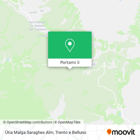 Mappa Ütia Malga Saraghes Alm