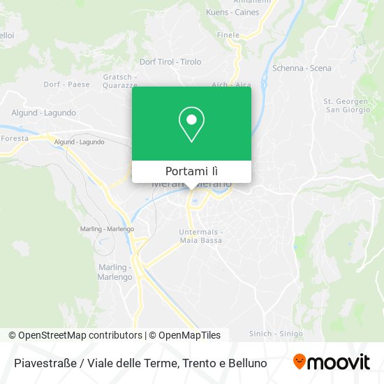 Mappa Piavestraße / Viale delle Terme
