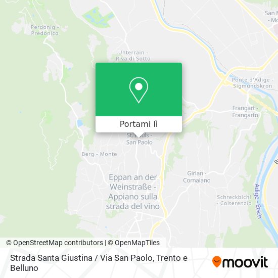 Mappa Strada Santa Giustina / Via San Paolo