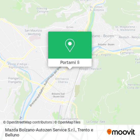 Mappa Mazda Bolzano-Autozen Service S.r.l.