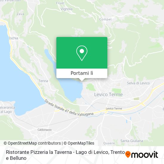 Mappa Ristorante Pizzeria la Taverna - Lago di Levico