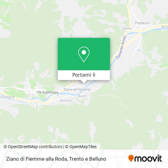 Mappa Ziano di Fiemme-alla Roda