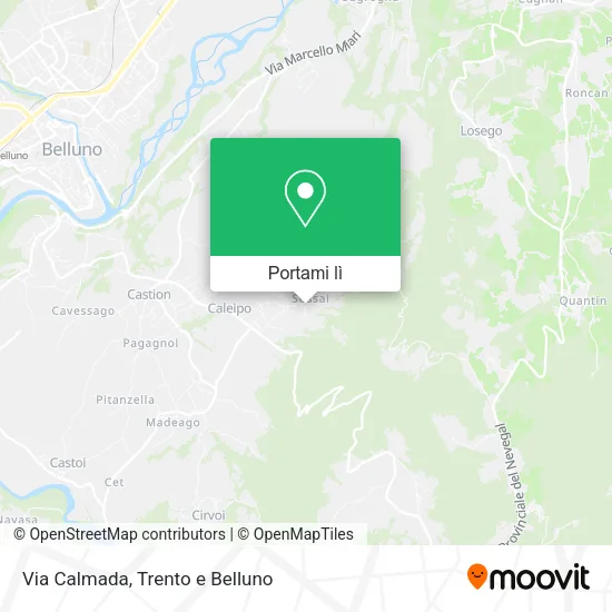 Mappa Via Calmada