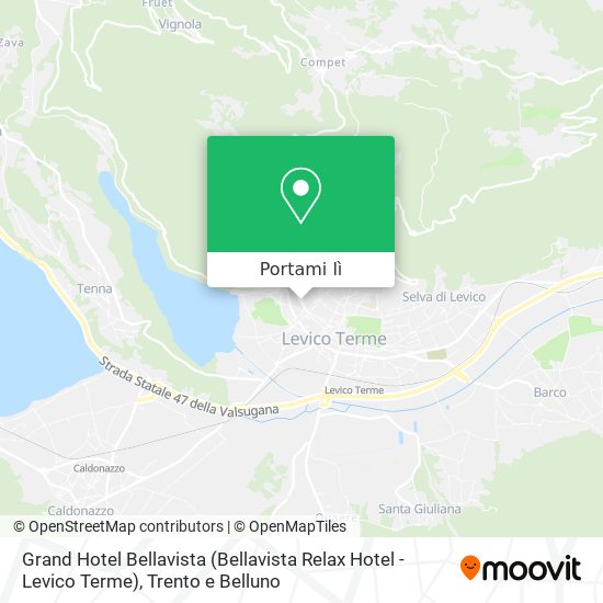 Mappa Grand Hotel Bellavista (Bellavista Relax Hotel - Levico Terme)