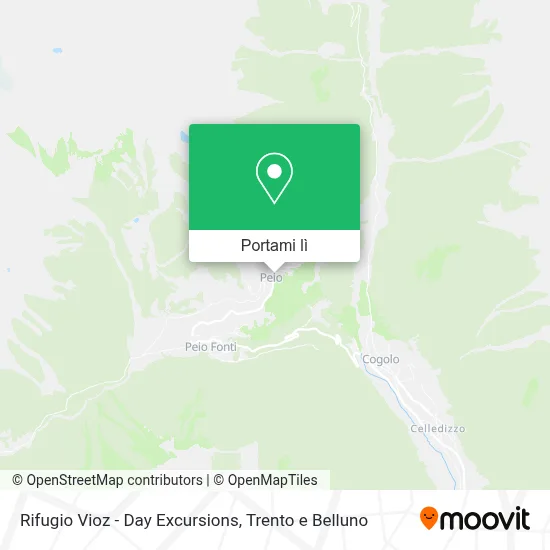 Mappa Rifugio Vioz - Day Excursions