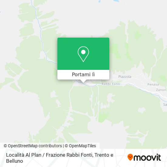 Mappa Località Al Plan / Frazione Rabbi Fonti