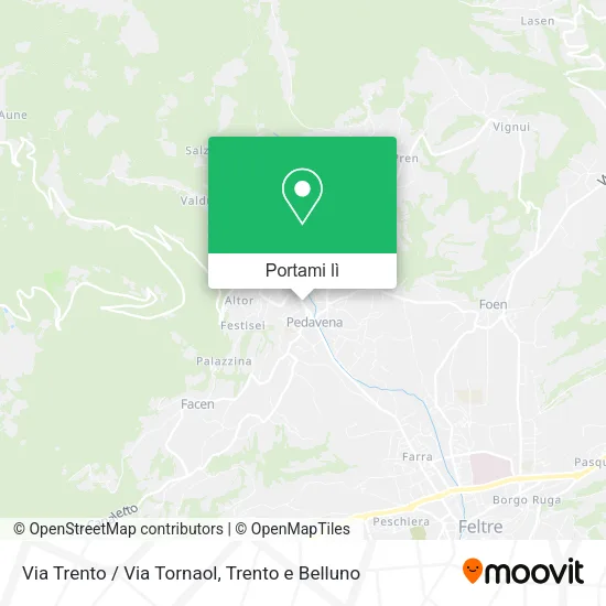 Mappa Via Trento / Via Tornaol
