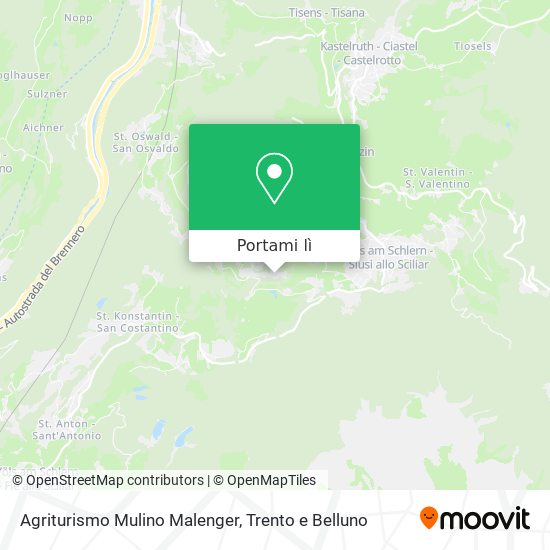 Mappa Agriturismo Mulino Malenger