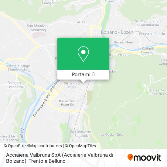 Mappa Acciaieria Valbruna SpA (Acciaierie Valbruna di Bolzano)