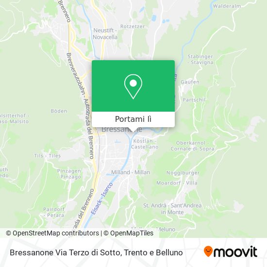 Mappa Bressanone Via Terzo di Sotto