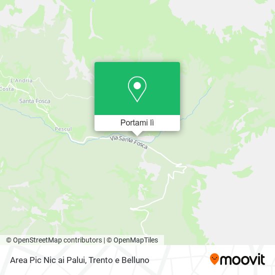 Mappa Area Pic Nic ai Palui