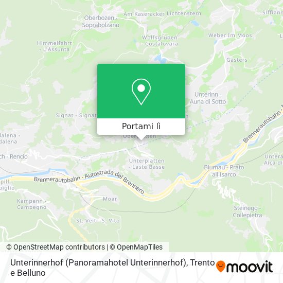 Mappa Unterinnerhof (Panoramahotel Unterinnerhof)