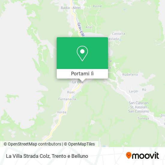 Mappa La Villa Strada Colz