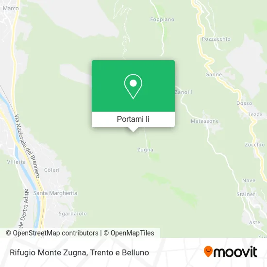 Mappa Rifugio Monte Zugna