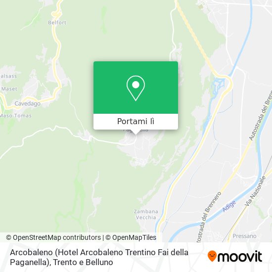 Mappa Arcobaleno (Hotel Arcobaleno Trentino Fai della Paganella)