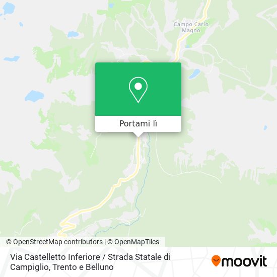 Mappa Via Castelletto Inferiore / Strada Statale di Campiglio