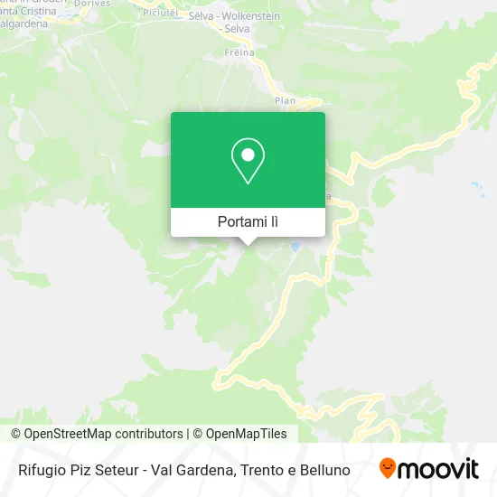 Mappa Rifugio Piz Seteur - Val Gardena