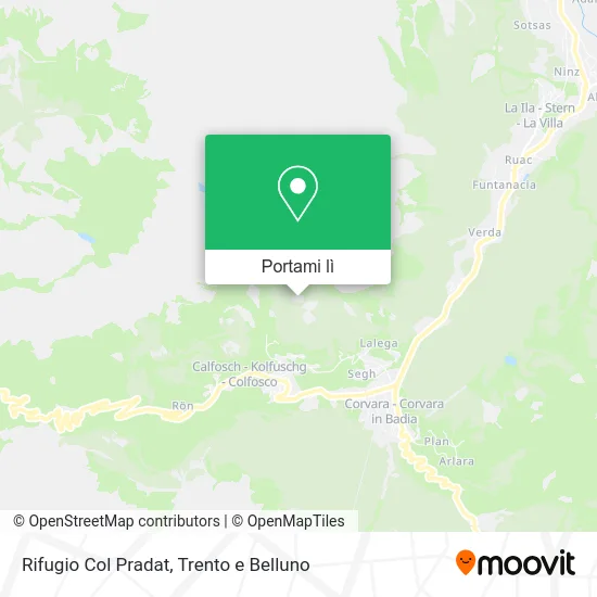 Mappa Rifugio Col Pradat