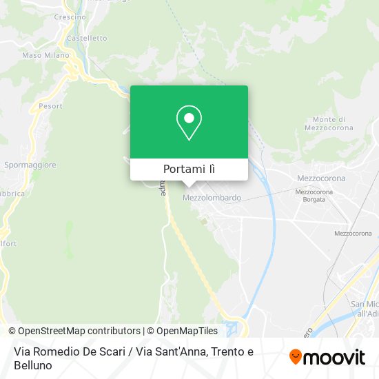 Mappa Via Romedio De Scari / Via Sant'Anna