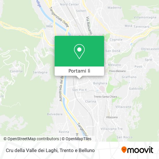 Mappa Cru della Valle dei Laghi