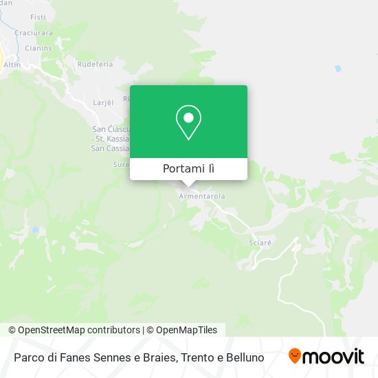 Mappa Parco di Fanes Sennes e Braies