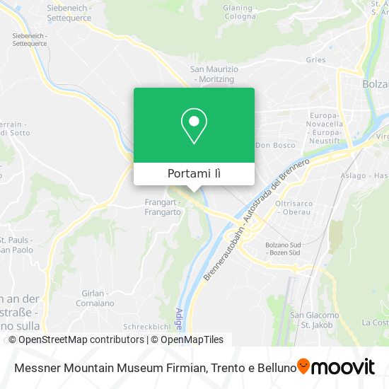 Mappa Messner Mountain Museum Firmian