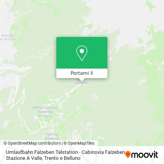 Mappa Umlaufbahn Falzeben Talstation - Cabinovia Falzeben Stazione A Valle