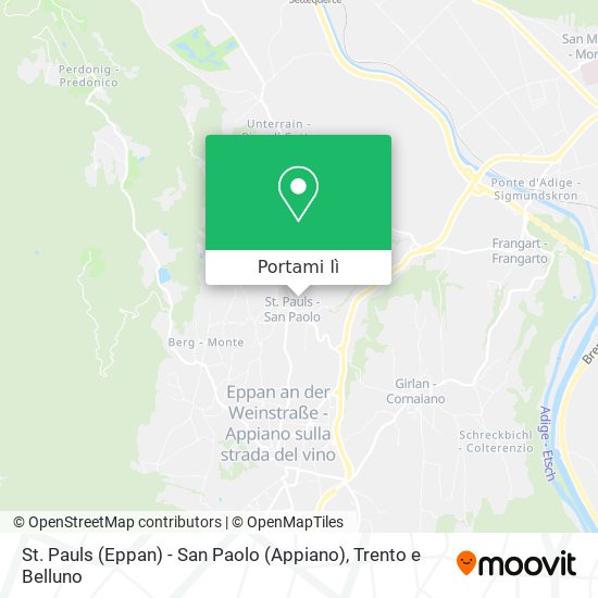 Mappa St. Pauls (Eppan) - San Paolo (Appiano)