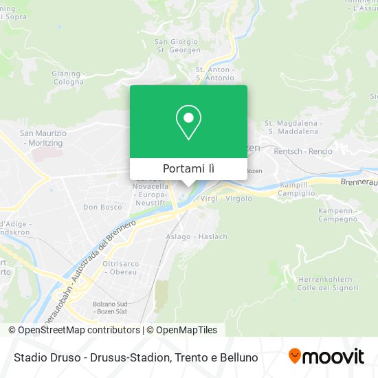 Mappa Stadio Druso - Drusus-Stadion