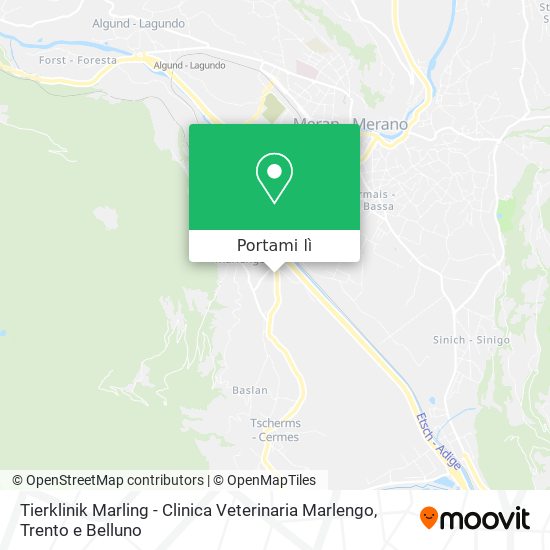 Mappa Tierklinik Marling - Clinica Veterinaria Marlengo