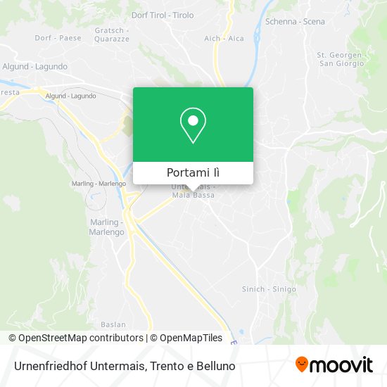 Mappa Urnenfriedhof Untermais