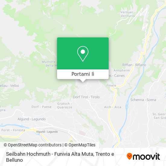 Mappa Seilbahn Hochmuth - Funivia Alta Muta