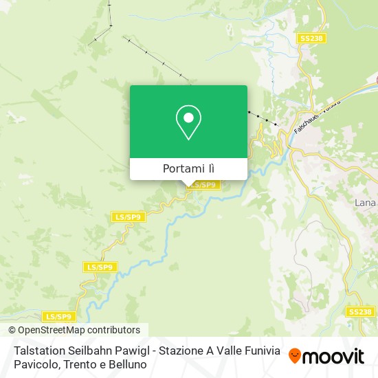 Mappa Talstation Seilbahn Pawigl - Stazione A Valle Funivia Pavicolo