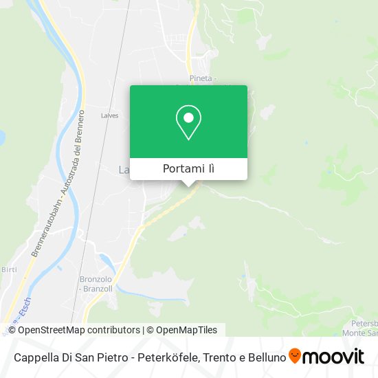Mappa Cappella Di San Pietro - Peterköfele