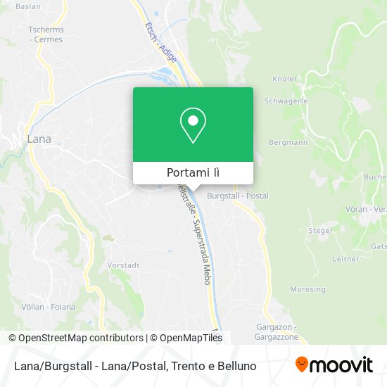 Mappa Lana/Burgstall - Lana/Postal