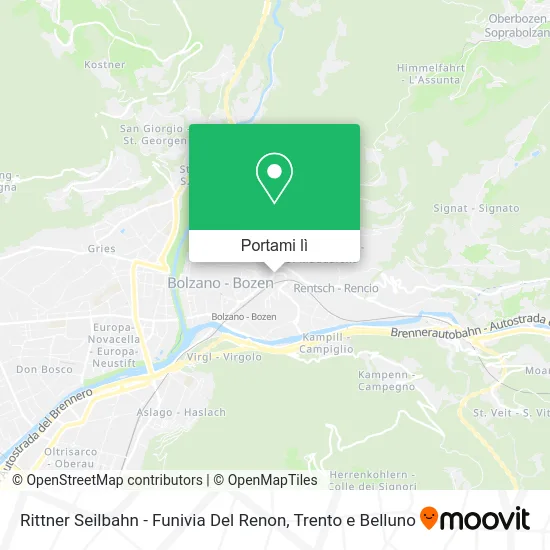 Mappa Rittner Seilbahn - Funivia Del Renon