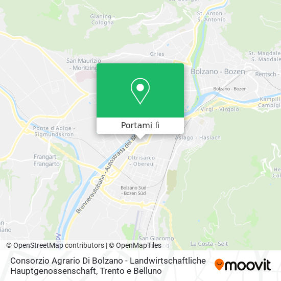 Mappa Consorzio Agrario Di Bolzano - Landwirtschaftliche Hauptgenossenschaft