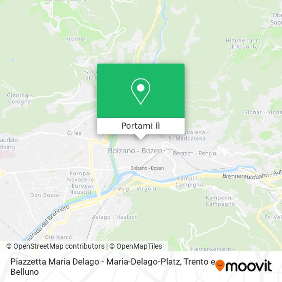 Mappa Piazzetta Maria Delago - Maria-Delago-Platz