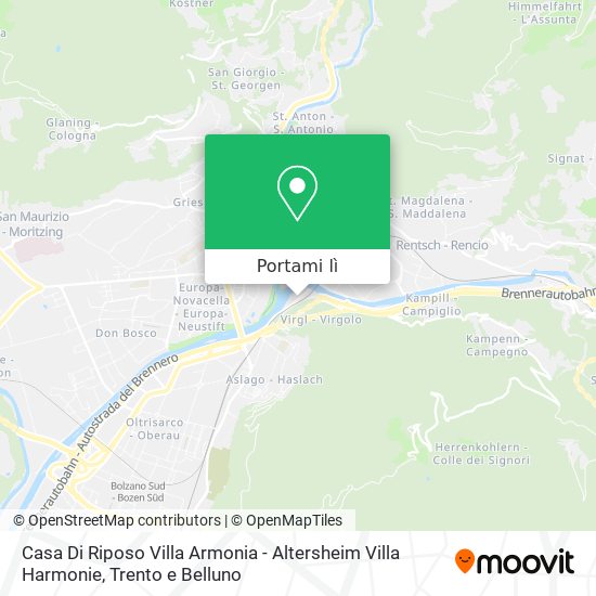 Mappa Casa Di Riposo Villa Armonia - Altersheim Villa Harmonie
