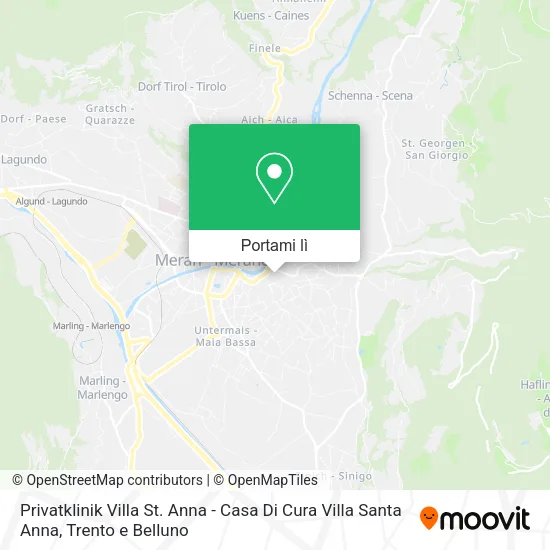 Mappa Privatklinik Villa St. Anna - Casa Di Cura Villa Santa Anna