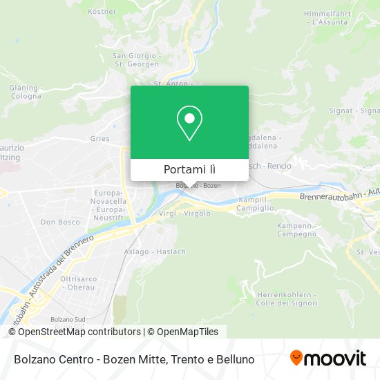 Mappa Bolzano Centro - Bozen Mitte