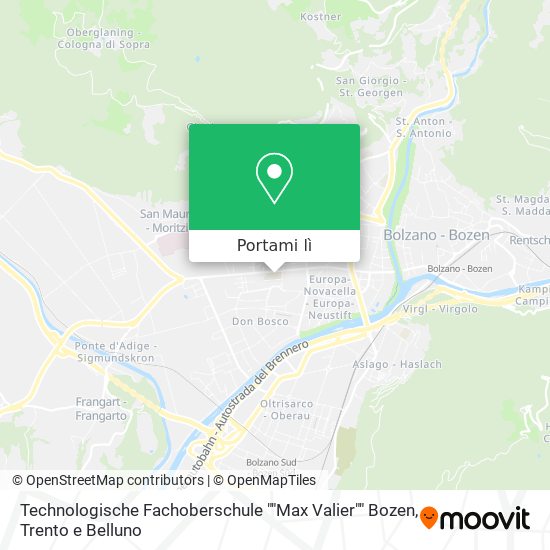 Mappa Technologische Fachoberschule ""Max Valier"" Bozen