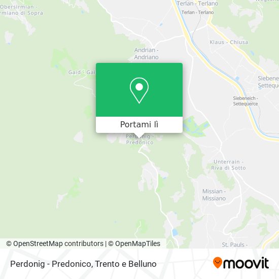 Mappa Perdonig - Predonico