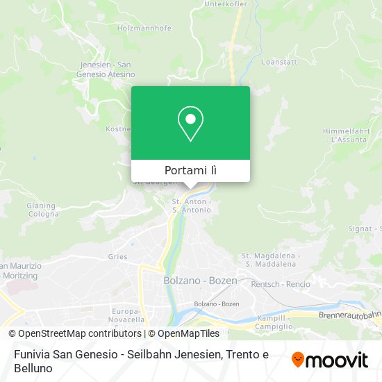 Mappa Funivia San Genesio - Seilbahn Jenesien