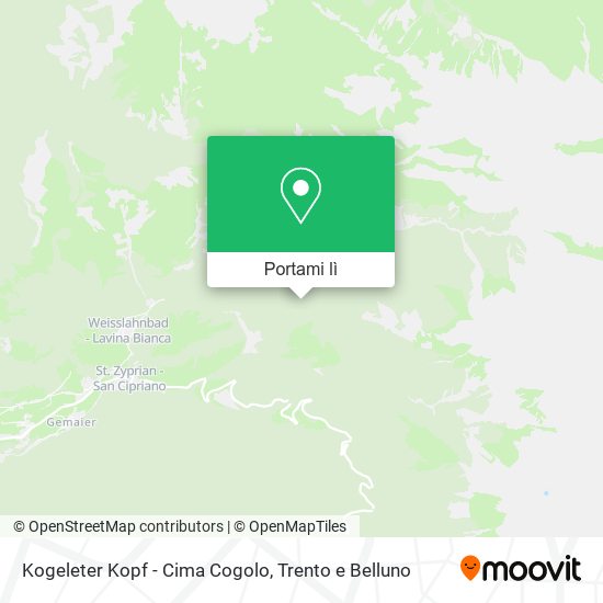Mappa Kogeleter Kopf - Cima Cogolo