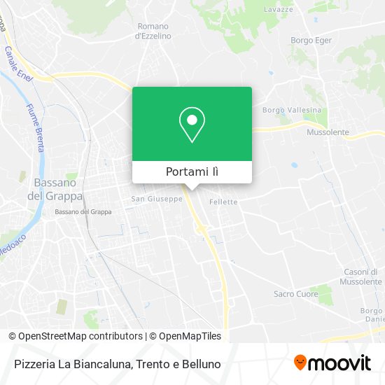 Mappa Pizzeria La Biancaluna