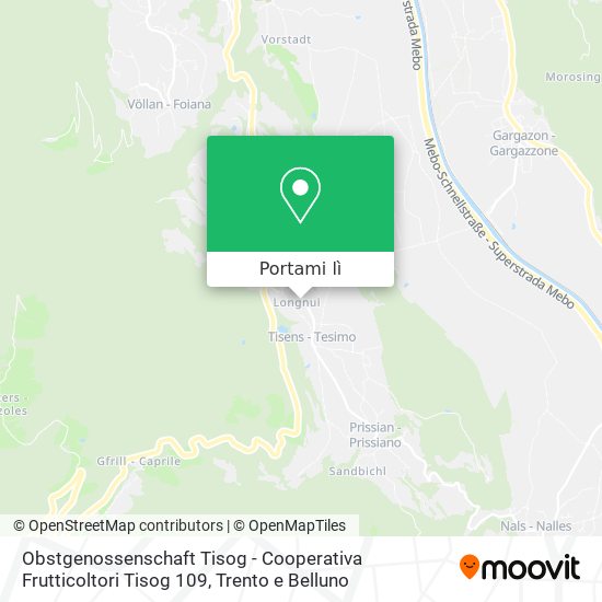 Mappa Obstgenossenschaft Tisog - Cooperativa Frutticoltori Tisog 109