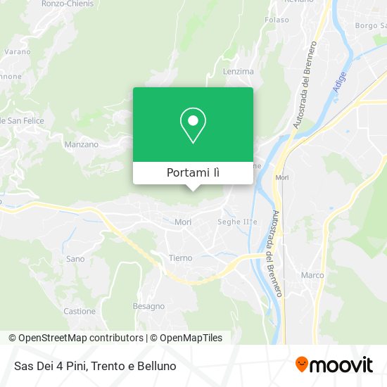 Mappa Sas Dei 4 Pini